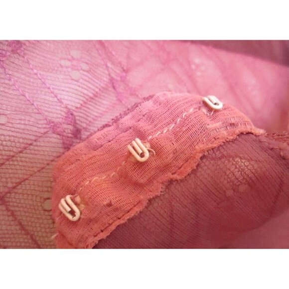 Vintage Slip Body Suit 32 PURPLE SATIN VASSARETTE LACY Bombshell 1970s Lingerie - Picture 8 of 9